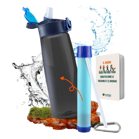 Gourde filtrante pour eau non potable + E-BOOK OFFERT