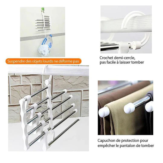 Range-dressing 5 en 1 en acier inoxydable
