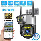 Caméra de Surveillance à double lentille avec vision nocturne et alarme