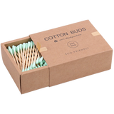 2x Boîtes de coton-tiges en Bambou