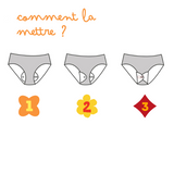 Lot de 5 Serviettes hygiéniques lavables et réutilisables