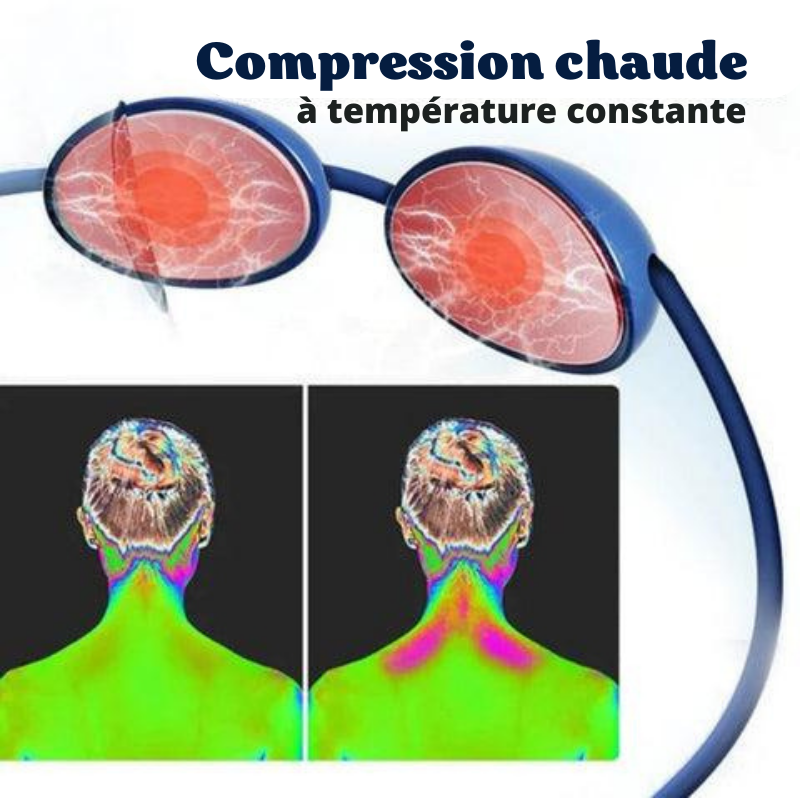 Mini masseur chauffant pour cervicales - 5 Modes & 15 intensités