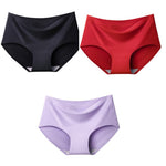 3X Culotte respirante en soie glacée pour femmes