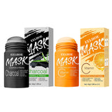 Lot de 2 Masques en stick pour le visage (Argile, Charbon ou Vitamine C)