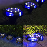 Lot de 4 Spots LED solaires discrets pour jardin