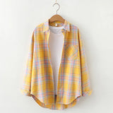 Chemise à carreaux pour femme