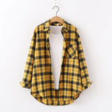 Chemise à carreaux pour femme