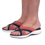 Sandales sportswear à lanière bicolore