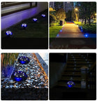 Lot de 4 Spots LED solaires discrets pour jardin