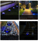 Lot de 4 Spots LED solaires discrets pour jardin