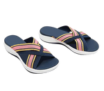 Sandales sportswear à lanière bicolore
