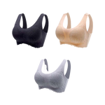 Lot de 3 Brassières Dentelle 5D sans couture