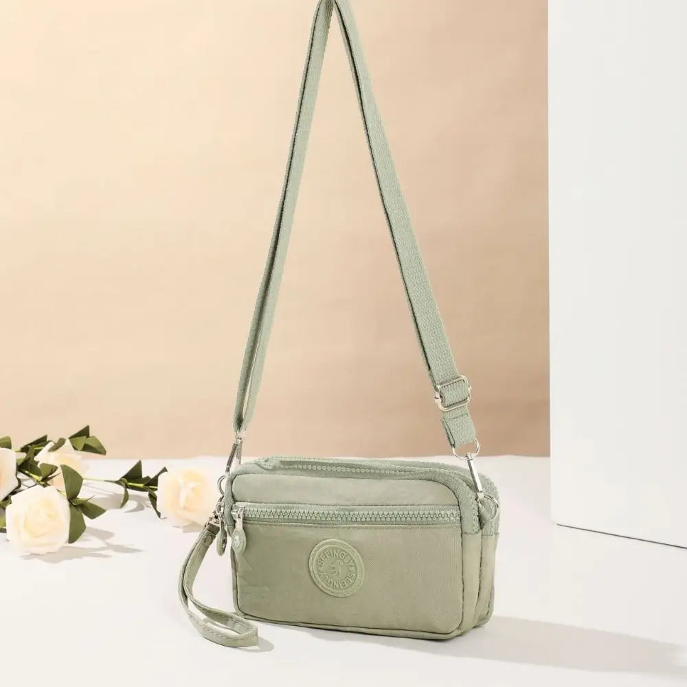Mini Sac Bandoulière Femme Grande Capacité – Sac Léger en Nylon avec Fermeture Éclair