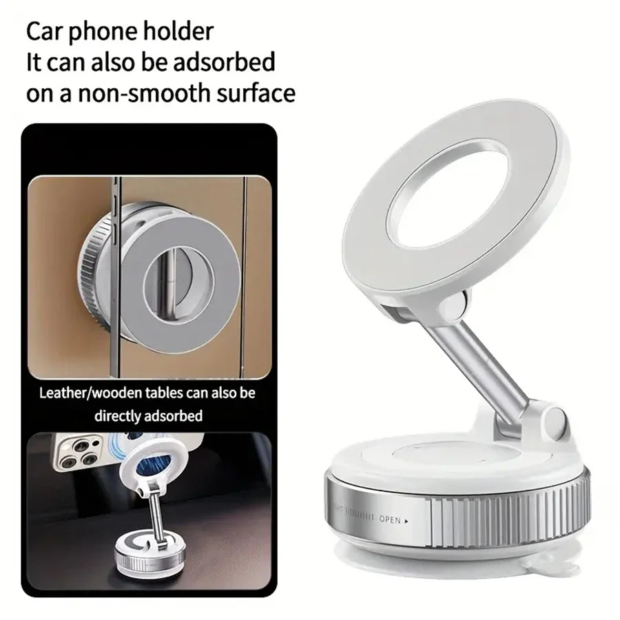Fixation Téléphone Aimantée Pliable pour Voiture & Bureau - 360° Réglable