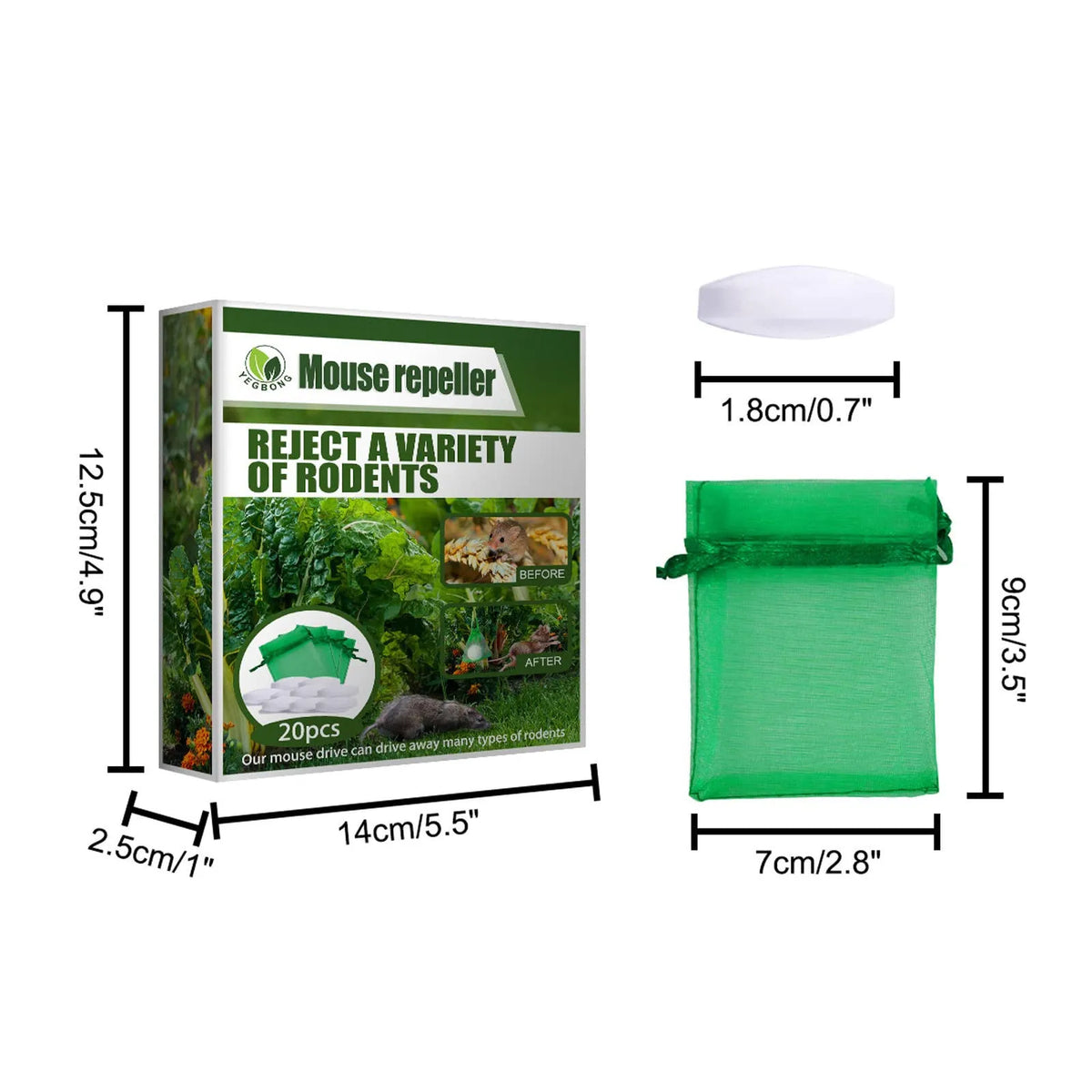 Pack de 20 répulsif souris et rats ULTRA efficace