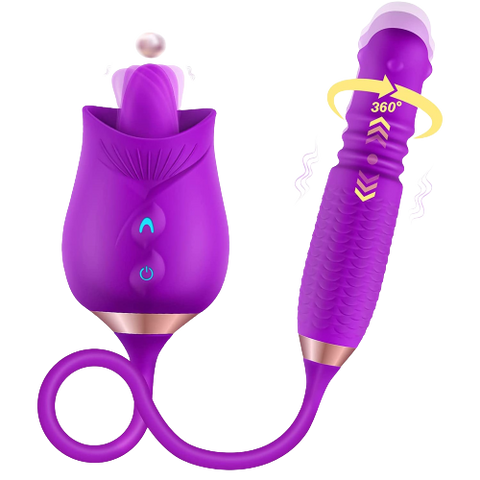 ROSE VIBRATOR - Sextoys 3 en 1