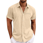 Chemise à Manches Courtes Détails Carreaux