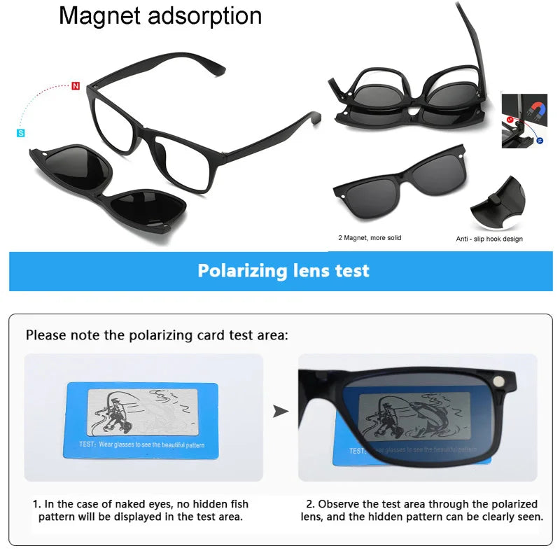 Set 6 Lunettes Polarisées pour Conduite, Soleil & Repos Visuel