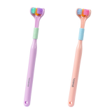 2x Brosses à dents à 3 têtes 360° - Poils souples