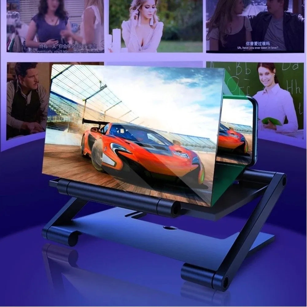 Amplificateur d'Écran Pliable HD pour Smartphone - Support Pratique et Léger