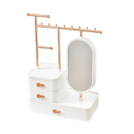 Boîte à bijoux présentoir avec miroir intégré