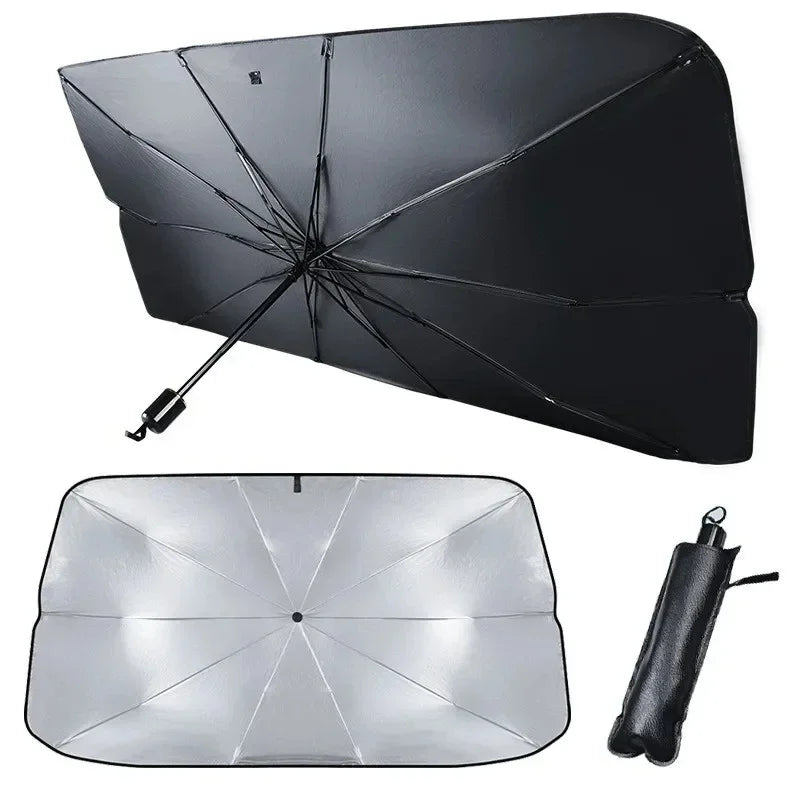 Pare-soleil de voiture rétractable en aluminium isolant thermique