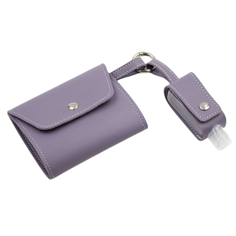 Pochette anti-bactérienne pour masques + Porte clé pour gel hydroalcoolique