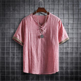 T-Shirt Coréen en Lin - Léger et Respirant