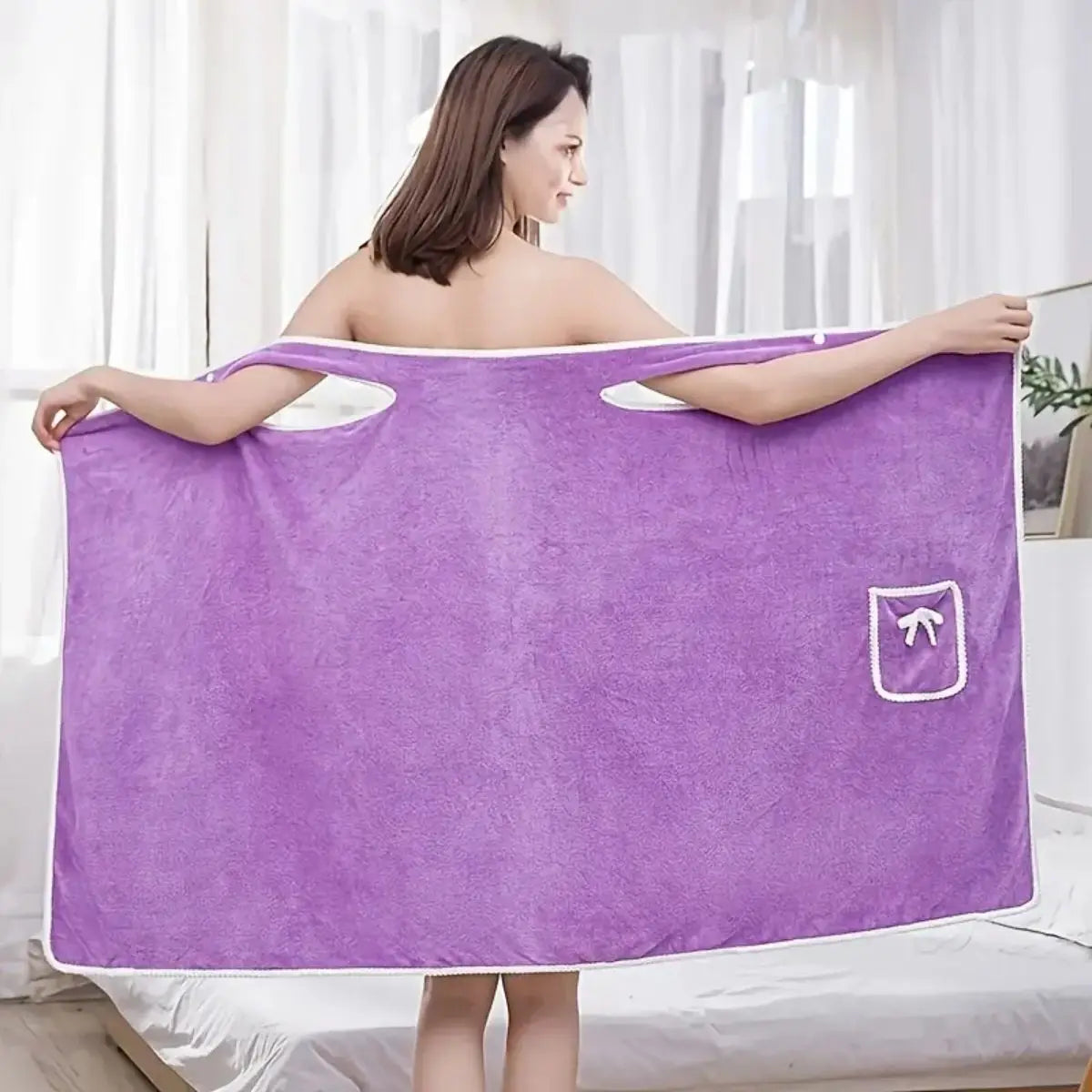 Absorbent Bath Towel Dress - Quick Drying for Beach, Pool, Spa, and Sports
