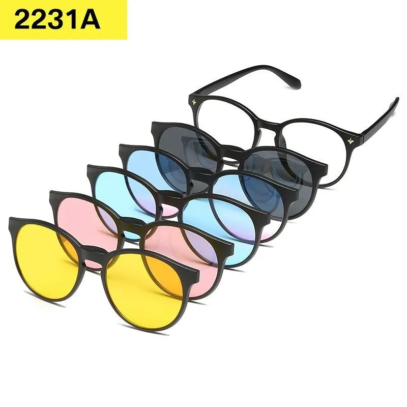 Set 6 Lunettes Polarisées pour Conduite, Soleil & Repos Visuel
