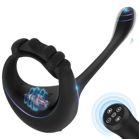 Cockring - Anneau pénien vibrant 3 en 1 avec télécommande