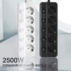 Multiprise 2500W Anti-Surchauffe à Interrupteurs - 3 ou 5 Prises