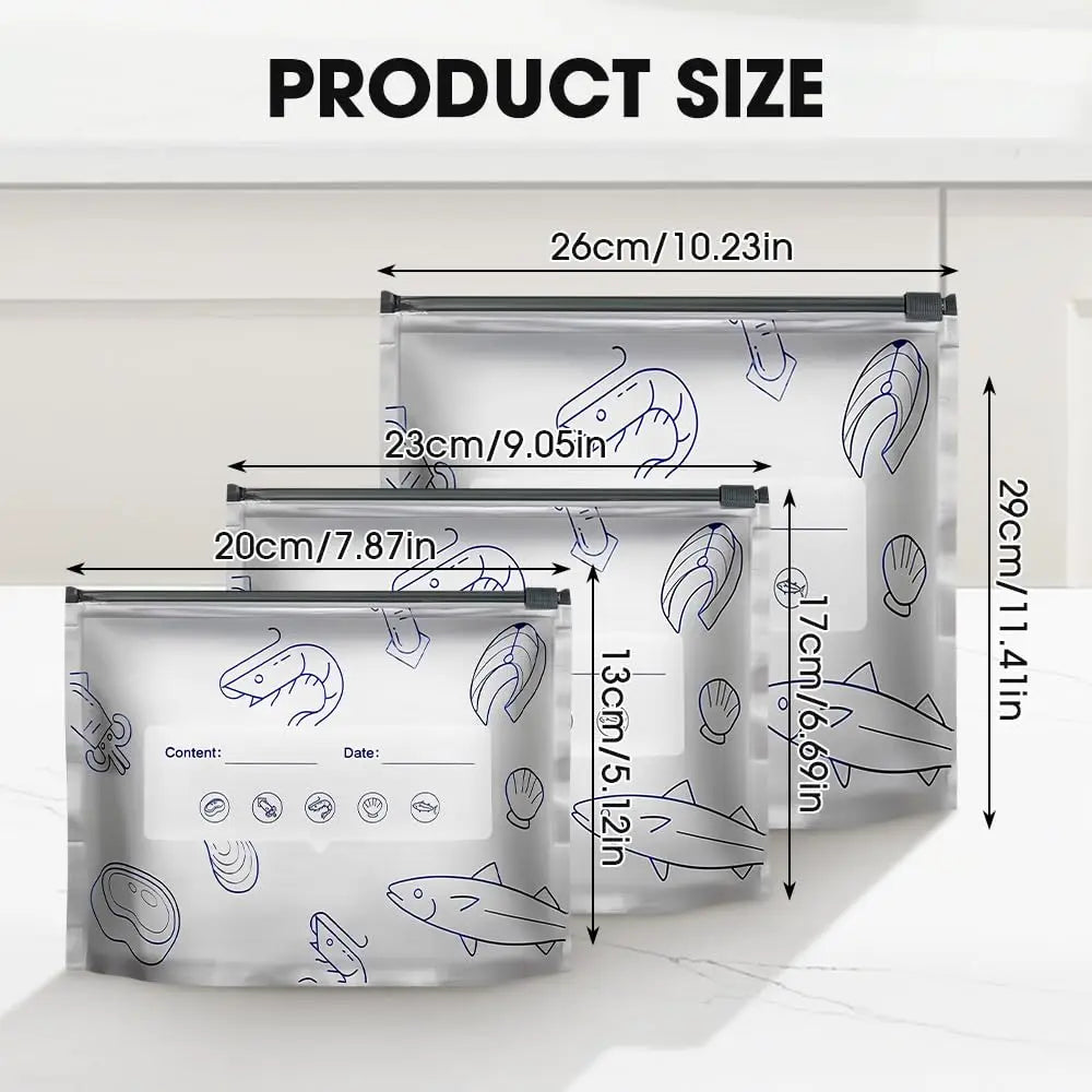 Lot de 10 Sacs Isothermes de Conservation – Réutilisables pour Réfrigérateur et Congélateur