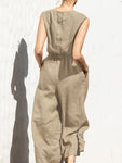 Combinaison pantalon en lin respirant femme