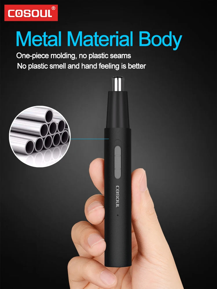 Tondeuse Nez & Oreilles Électrique – Rechargeable & Étanche - 2 Têtes OFFERTES