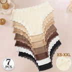 Lot de 7 Culottes Femme en Coton Respirantes et Confortables – Bords en Dentelle