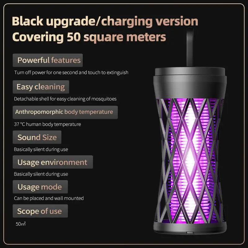 Lampe Anti-Moustiques à Accrocher ou Poser – Rechargeable