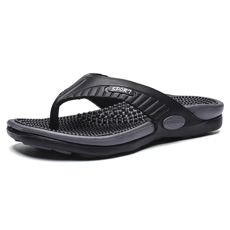 Men's Breathable Beach Sandals — Comfortable Massage Flip-Flops