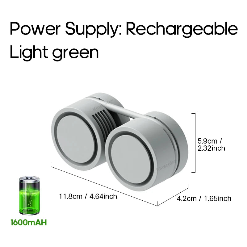 Ventilateur de Cou Silencieux Rechargeable 1600mAh - Ultra léger