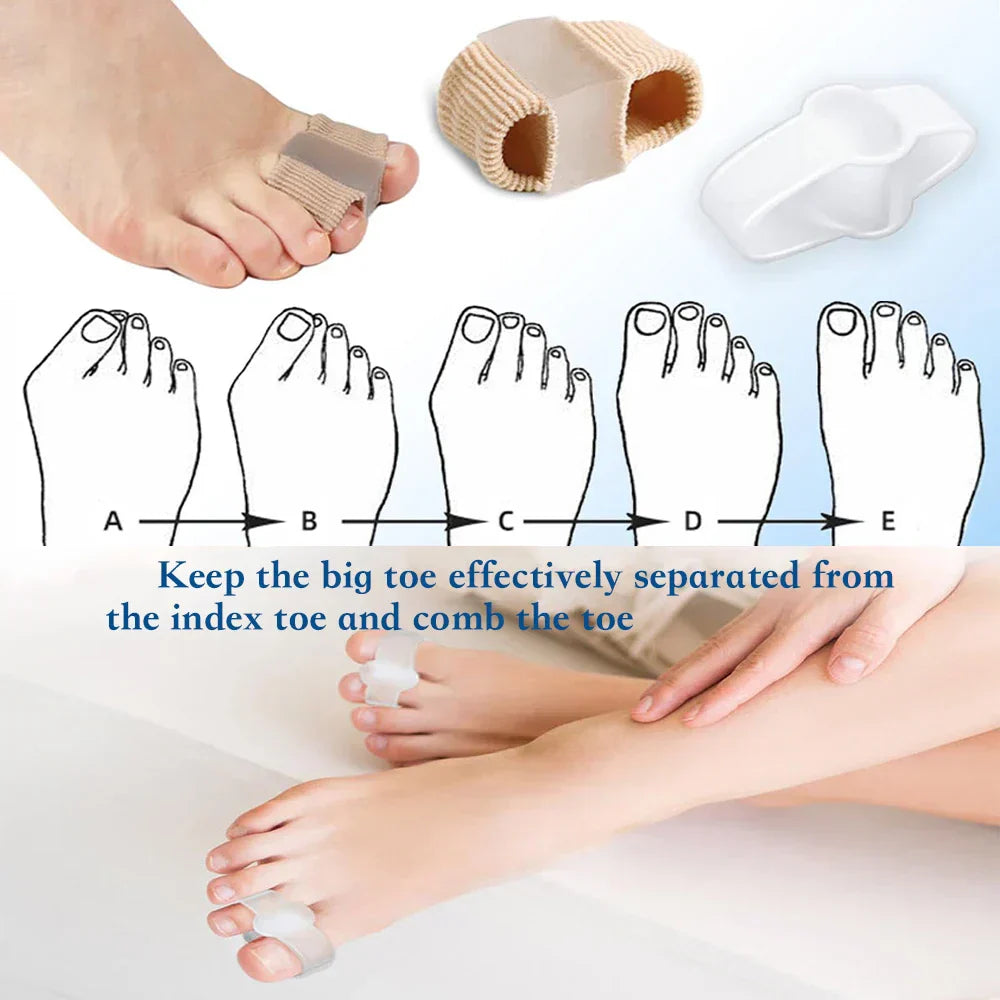 4x Séparateurs d'orteils Spécial Hallux Valgus