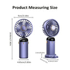 Mini ventilateur portable et pliable avec affichage de la batterie