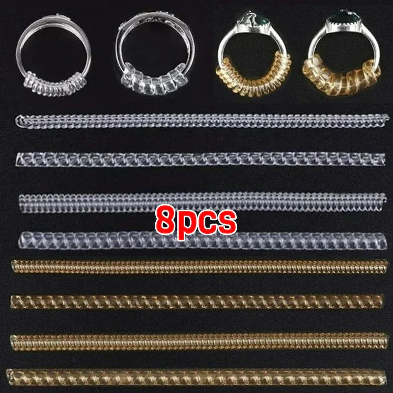 8PCS Réducteur en Silicone de taille de bague