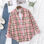 Chemise à carreaux pour femme