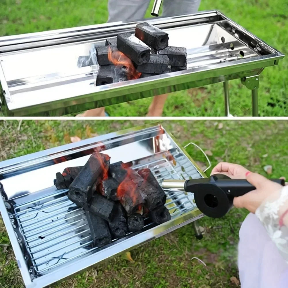 Souffleur d'Air à Manivelle pour Barbecue - Accélérateur de Braises