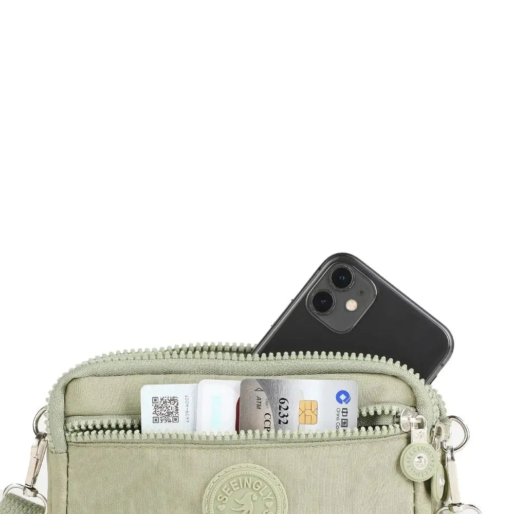 Mini Sac Bandoulière Femme Grande Capacité – Sac Léger en Nylon avec Fermeture Éclair