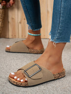 Mules femme décontractées à enfiler — grande boucle