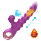 ON FIRE - Vibromasseur texturé chauffant 2 en 1