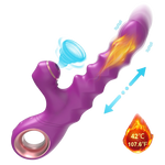 ON FIRE - Vibromasseur texturé chauffant 2 en 1