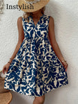 Robe d'été imprimée floral Boho pour femme