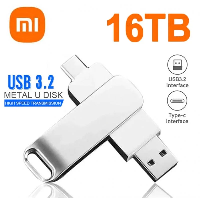 Clé USB 3.2 16TB + Adaptateur Type-C OFFERT